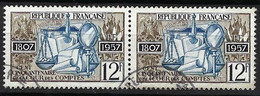 FRANCE 1957: Paire Du Y&T 1107, Obl. CAD - Afgestempeld