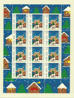 Luxembourg: Y&T - 1546  Timbres De Noël 2002 ** En Feuille Complète - Volledige Vellen