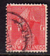 NEW ZEALAND NUOVA ZELANDA 1926 KING GEORGE V IN FIELD MARSHAL UNIFORM ONE PENNY 1p USATO USED OBLITERE' - Used Stamps