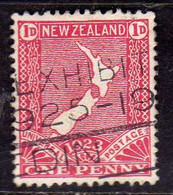 NEW ZEALAND NUOVA ZELANDA 1923 MAP OF COUNTRY ONE PENNY 1p USATO USED OBLITERE' - Used Stamps