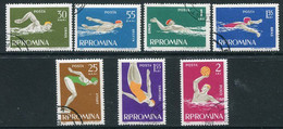 ROMANIA 1963 Water Sports Set Used.  Michel 2153-59 - Gebruikt