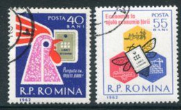 ROMANIA 1962 Savings Day Used.  Michel 2041-42 - Oblitérés