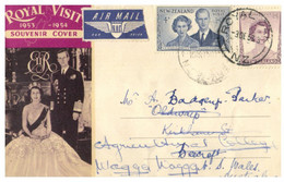 (X 16) Letter From  New Zealand Posted To Australia (Wagga Wagga) Royal Visit - Storia Postale