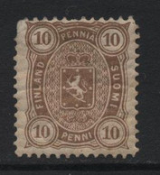 Finland (12) 1875 10p. Brown. Unused - Unused Stamps