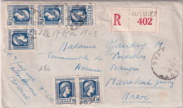ALGERIE - 1946 - ENVELOPPE RECOMMANDEE De BOSSUET (ORAN) => MARRAKECH (MAROC) - Covers & Documents