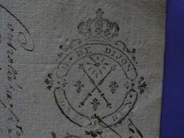 1735 Généralité De DIJON (Côte D'or) Papier Timbré Du N°210 De "DIX SOLS" Baigneux - Seals Of Generality