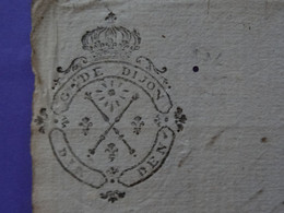 1735 Généralité De DIJON (Côte D'or) Papier Timbré Du N°210 De "DIX SOLS" - Seals Of Generality