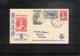 New Zealand 1955 Otahuhu College Stamp Exhibition Interesting Letter - Storia Postale