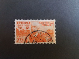 REGNO D ITALIA COLONIE ETIOPIA 1936 EFFIGIE VITTORIO EMANUELE III - Aethiopien