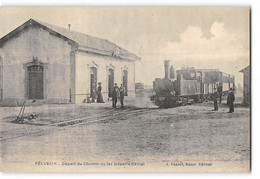 CPA 42 Pelussin La Gare Et Le Train Tramway - Pelussin