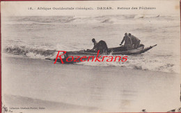 Afrique Occidentale Francaise Sénégal Dakar - Retour Des Pecheurs Fishermen Peche Fishing Natives (En Très Bon état) - Senegal