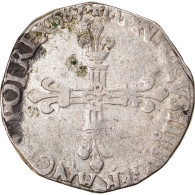 Monnaie, France, Henri III, 1/4 Ecu, 1587, Rennes, TB, Argent, Duplessy 1133 - 1574-1589 Henry III