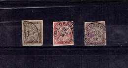 COCHINCHINE - TP TAXE N°19 - 22 - 23 - OB CHAUDOC - N°23 AMINCI - 1900 - Used Stamps