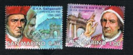 SAN MARINO      2005   PAPA CLEMENTE XIV (COMPLET SET OF 2)  -    USED - Gebraucht