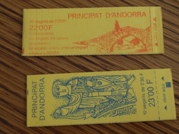 1 Carnet De 10 Timbres à 2.20 F Et 1 Carnet De 10 Timbres à 2.30 ( Principat D'Andorra) - Booklets