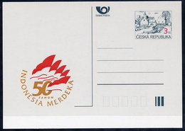 CZECH REPUBLIC 1995 3 Kc.postcard Indonesia Merdeka Unused.  Michel P7-A2 - Ansichtskarten
