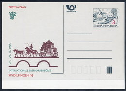 CZECH REPUBLIC 1995 3 Kc.postcard Sindelfingen '95 Unused.  Michel P7-A6 - Ansichtskarten