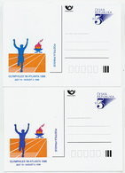 CZECH REPUBLIC 1996 3 Kc. Postcard OLYMPHILEX '96 Both Types, Unused.  Michel P19-A3 - Postcards