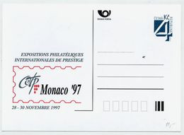 CZECH REPUBLIC 1997 Postcard MONACO '97 Unused.  Michel P26-A8 - Ansichtskarten