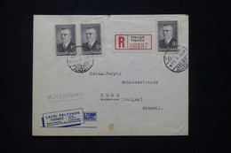 FINLANDE - Enveloppe Commerciale En Recommandé De Hangö En 1945 Pour La Suisse Avec Vignette Au Dos - L 79764 - Lettres & Documents