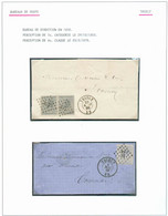 THIELT Bel Ensemble De 2 Lettres Affranchie De L'Emission 1865 Vers Tournay Avec Obl. LP.357 Bien Nettes (N°17 En Paire - 1865-1866 Perfil Izquierdo