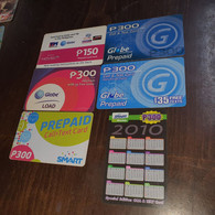 Phillipines-prepiad Card-(p150,300)-(set A)-(6cards)used Card +3card Prepiad Free - Filippine