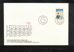 Finland 1987 World Bowling Championship Helsinki FDC - Petanque