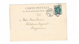 One Half Penny 1900 Victoria Green On Card - Non Classés