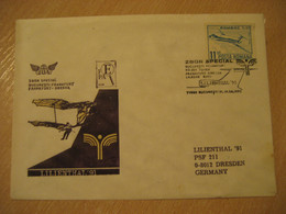 BUCHAREST Dresden Frankfurt 1991 ZBOR Special FISA Flight Cancel Cover ROMANIA GERMANY - Covers & Documents