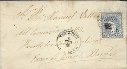 1872 - Lettre De BARCELONA   Affr. 50 M. Y & T N°107 - Andere & Zonder Classificatie