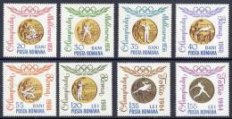 ROMANIA 1964 Olympic Medal Winners Perforated Set  MNH / **.  Michel 2345-52 - Neufs