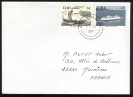 Lettre Philatélique Irlande / Eire 1987 - Thème Voiliers / Sailboat - Lettres & Documents