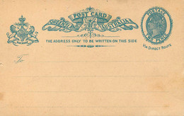 ENTIER POSTAL -Postal Stationery Ganzsache - POST CARD - TWO PENCE VICTORIA . - Covers & Documents