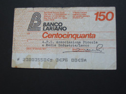 ITALIE - 150 Centocinquanta Lire - BL - Banco Lariano - **** EN ACHAT IMMEDIAT **** - Andere & Zonder Classificatie