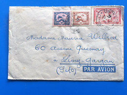 1949 SAÏGON Cochinchine Indochine(1886-1949)-☛France(ex-Colonie Protectorat)Lettre & Document P/avion-☛Livry-Gargan - Covers & Documents