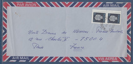 Canada à Paris France Lettre 2 Timbres Paire Verticale - Cartas & Documentos