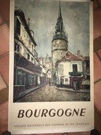 Affiche De Gare SNCF 1949 Originale 100x62 BOURGOGNE Illustrée Par Henry De Waroquier Superbes Couleurs - Affiches