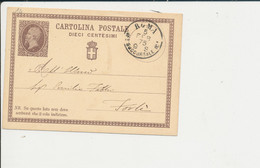 C1 CARTOLINA POSTALE DA ROMA PER FORLI 5-2-1875 - Postwaardestukken