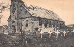 LANGEMARK-POELKAPELLE-Ypres-Belgie-Begique-Flandre-Flandern-Zerschossene Kirche-Cimetière-Friedhof - Langemark-Poelkapelle