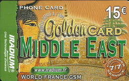 Carte Telephonique ,  Middle East 15 € - Mobicartes (GSM/SIM)