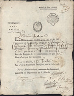 Révolution Département De La Meurthe Attestation De Non Inscription (porté) Sur La Liste Des émigrés Belle Entête An 2 - 1701-1800: Precursors XVIII