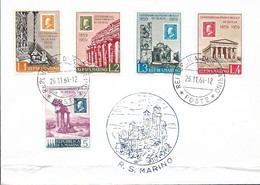 San Marino - 1964  FDC CENTENARIO FRANCOBOLLO SICILIA -  1428 - Storia Postale