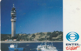 Chile, ENT-Tower-012, $ 1.000, Torre Y Lago, Telecomunications Tower, Mint, 2 Scans. - Chile