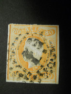 PORTUGAL - Y&T N°23 - 80r Orange - 1866/67 -  LOUIS 1er - Oblitéré - Autres & Non Classés