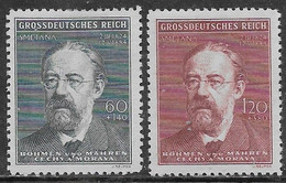 Bohemia Moravia 1943 Smetana Mi N.138-139 SG - Unused Stamps
