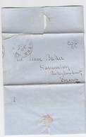 Stampless Cover And Letter, Winchester Va. To Harrisonburg Virginia, 3c Paid Circle, 1854 - …-1845 Voorfilatelie