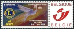 DUOSTAMP** / MYSTAMP** Lions Club Bruxelles - 45e Europa Forum Belgique / Lions Club Belgium - 45e Europa Forum Brussel - Nuovi