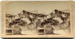 CARTE-PHOTO ? DESTRUCTION OF TRONGU - RUSSIANS TEARING DOWN MUD HOUSES WHICH MIGHT SHELTER  THE " BOXERS " - CHINA - Lettres & Documents