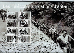 Les Télécommunications D'antan; Bloc Format A4  Avec 8 Timbres Obl.  25/06/2012 - Privados