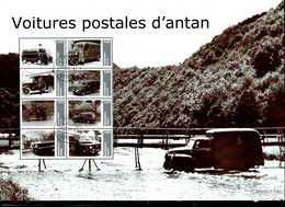 Voitures Postales  D'antan; Bloc Format A4  Avec 8 Timbres Obl.  25/06/2012 - Privados